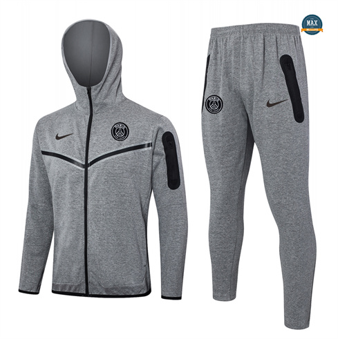 Mode‎ Veste Survetement à Capuche Paris Saint Germain 2024/25 Gris