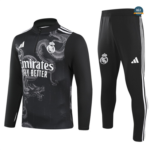 Maxmaillots Soldes Survetement de foot Speciale Real Madrid 2024 25 Noir discout