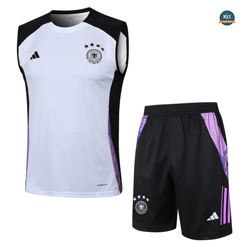 Achetez Maillot Training Allemagne Ensemble Short Debardeur 2024/25 Blanc