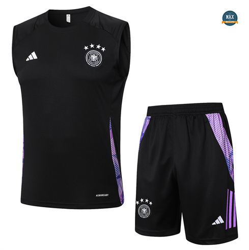 Soldes Maillot Training Allemagne Ensemble Short Debardeur 2024/25 Noir