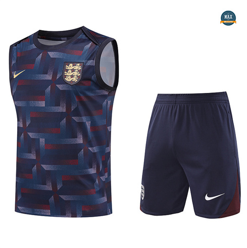 Soldes Maillot Training Angleterre Ensemble Short Debardeur 2024/25 bleu marine