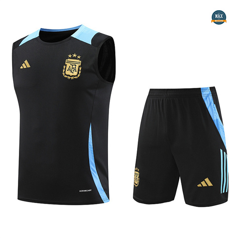 Vente Maillot Training Argentine Ensemble Short Debardeur 2024/25 Noir