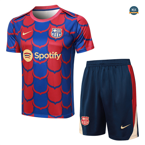 Grossiste Maillot Training Barcelone + Short 2024/25 Rouge