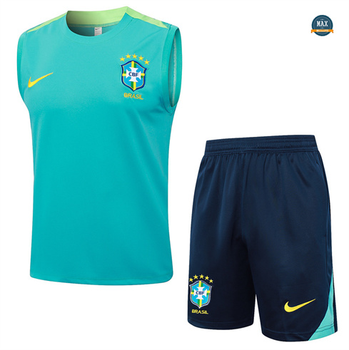 Nouveau Maillot Training Brésil Ensemble Short Debardeur 2024/25 bleu ciel