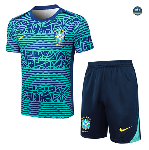 Vente Maillot Training Brésil + Short 2024/25 Bleu