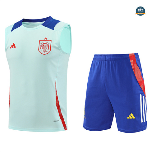 Achetés Maillot Training Espagne Ensemble Short Debardeur 2024/25 Bleu