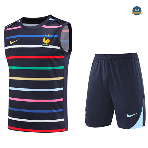 Vendre Maillot Training France Ensemble Short Debardeur 2024/25 Bleu