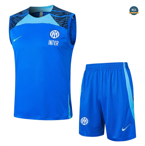 Grossiste Maillot Training Inter Milan Ensemble Short Debardeur 2024/25 bleu ciel