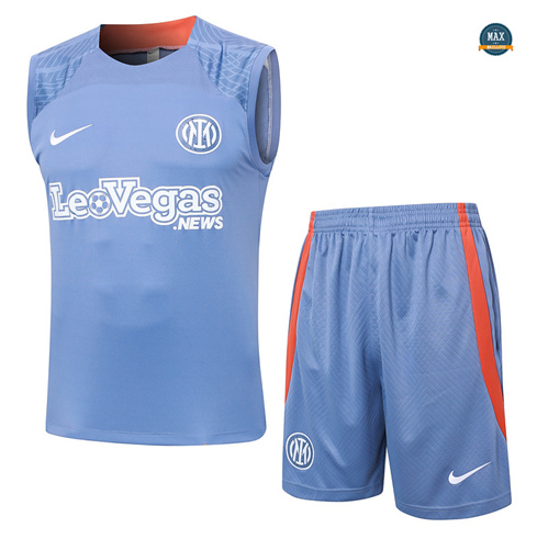 Soldes Maillot Training Inter Milan Ensemble Short Debardeur 2024/25 Gris Clair