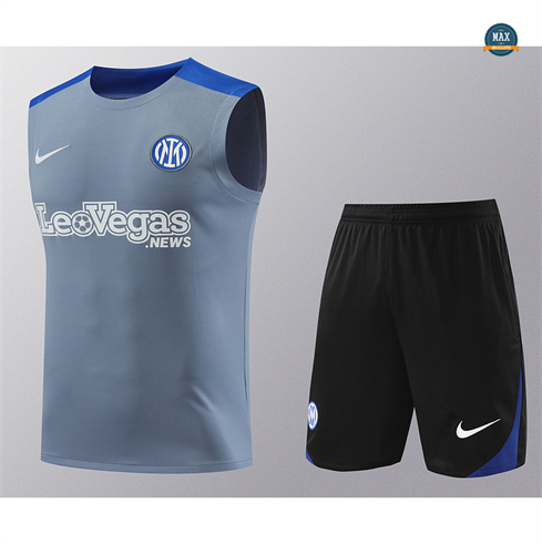 Vendre Maillot Training Inter Milan Ensemble Short Debardeur 2024/25 Gris