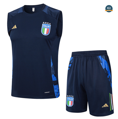 Vendre Maillot Training Italie Ensemble Short Debardeur 2024/25 Bleu Marine