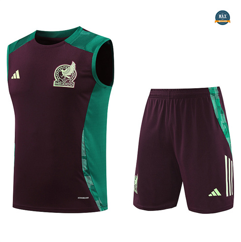 Vente Maillot Training Mexique Ensemble Short Debardeur 2024/25 Brun