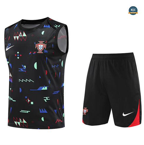 Mode‎ Maillot Training Portugal Ensemble Short Debardeur 2024/25 Noir