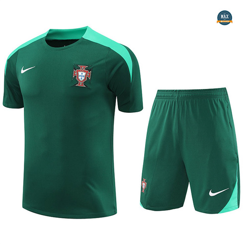 Vente Maillot Training Portugal + Short 2024/25 Vert