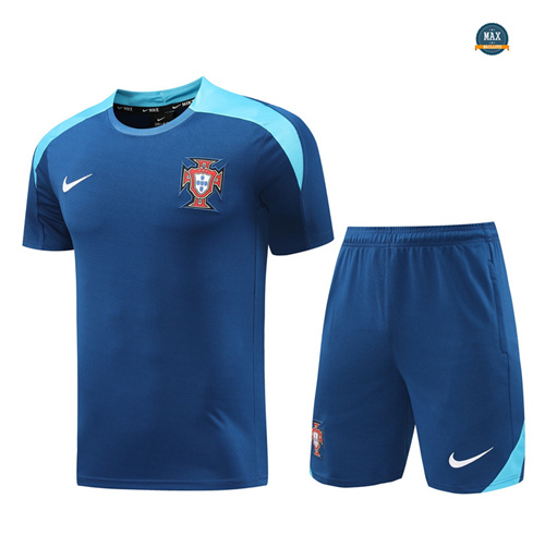 Grossiste Maillot Training Portugal + Short 2024/25 Bleu