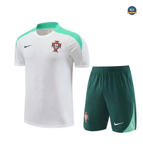 Achat Maillot Training Portugal Enfant + Short 2024/25 Blanc