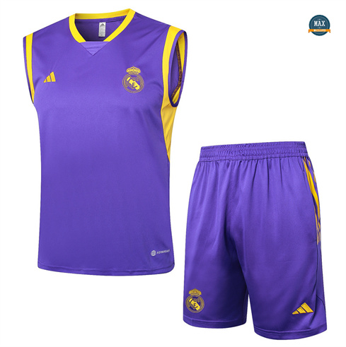 Achat Maillot Training Real Madrid Ensemble Short Debardeur 2024/25 Violet