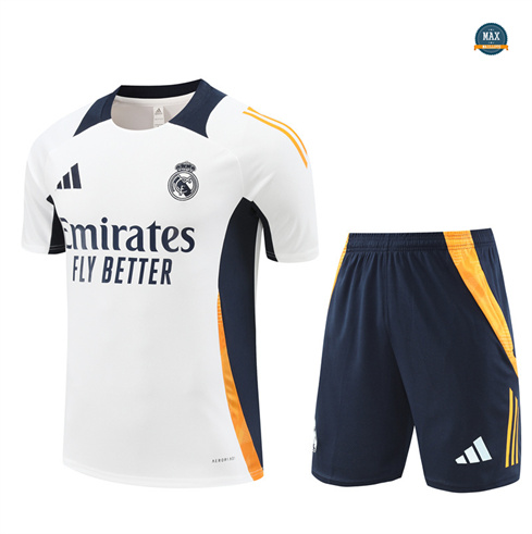 Soldes Maillot Training Real Madrid + Short 2024/25 Blanc