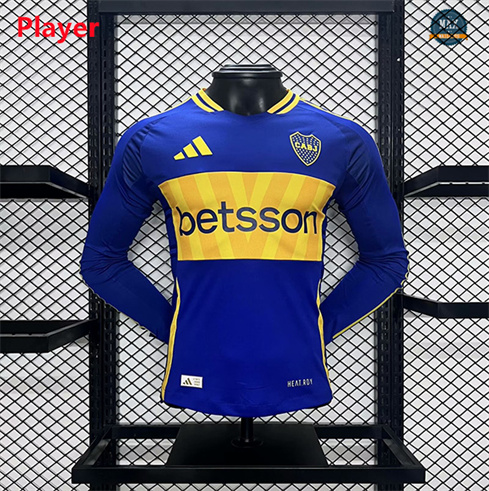 Max Maillots Player Version 2024/25 Boca Juniors Domicile Manche Longue