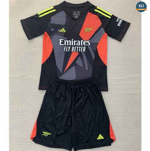 Max Maillot Arsenal Enfant Gardien de but Noir 2024/25