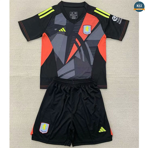 Max Maillot Aston Villa Enfant Gardien de but Noir 2024/25