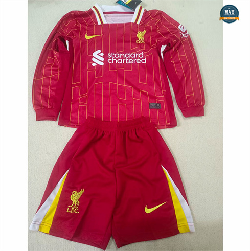 Max Maillots Liverpool Enfant Domicile Manche Longue 2024/25