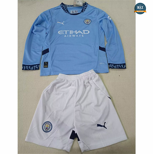 Max Maillot Manchester City Enfant Domicile Manche Longue 2024/25