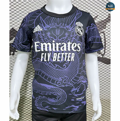 Max Maillot Real Madrid Enfant Dragon Édition spéciale Noir/Violet 2024/25