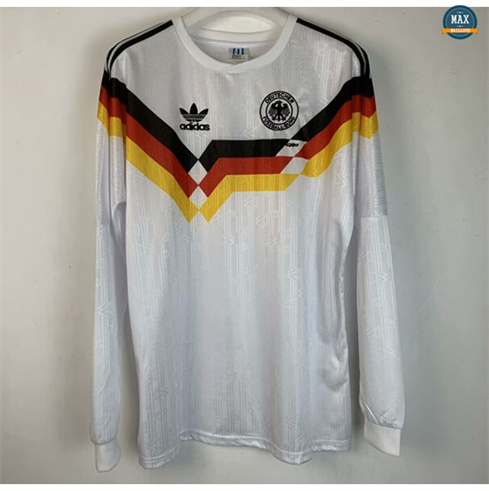 Max Maillots Retro 1990 Allemagne Domicile Manche Longue