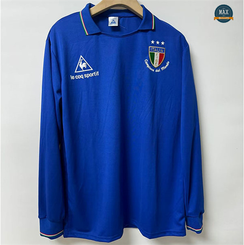 Max Maillots Retro 1982 Italie Coupe du monde Édition Spéciale Manche Longue