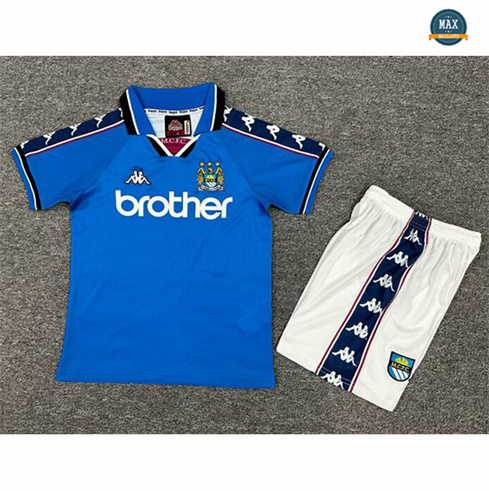 Max Maillots Retro 1997-98 Manchester City Enfant Domicile