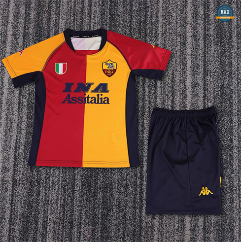 Maillots Retro 2000-01 AS Roma Enfant Domicile