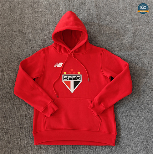 Max Maillots Veste Sweat A Capuche São Paulo 2024/25 rouge